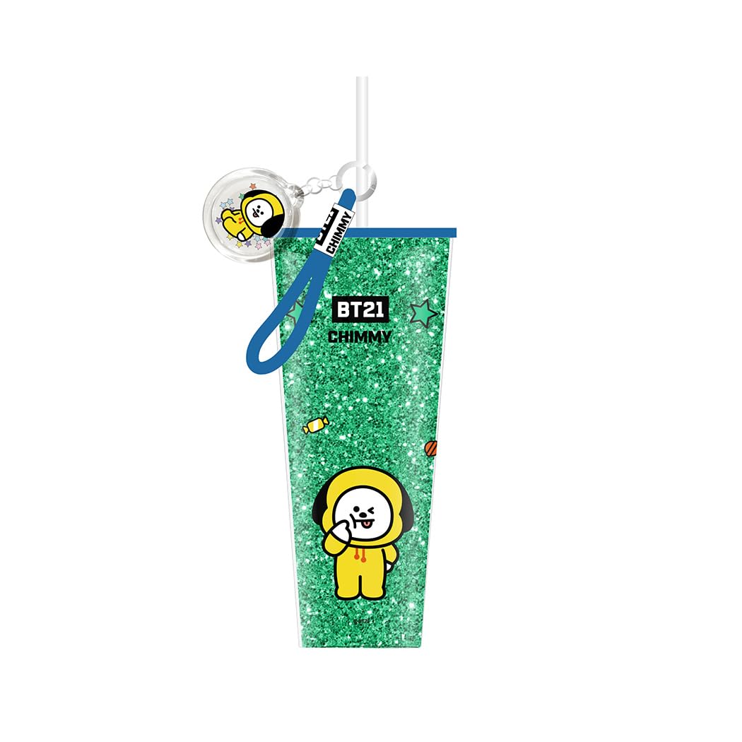 MINISO BT21 Collection Double Wall Plastic Tumbler with Straw